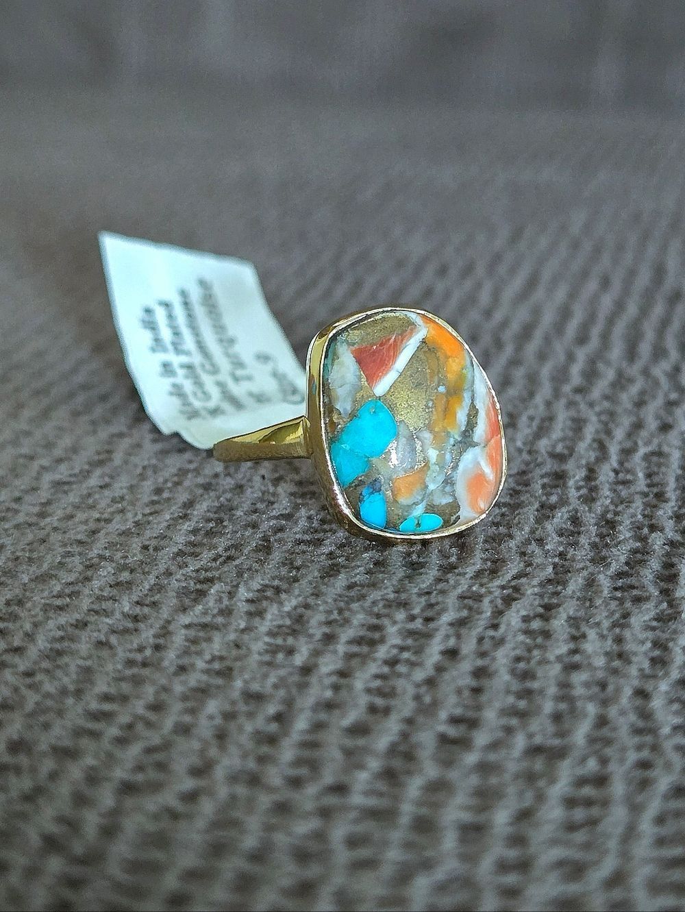 Shivam Misshapened Copper Turquoise Ring💍 - NWT - Picture 12 of 16